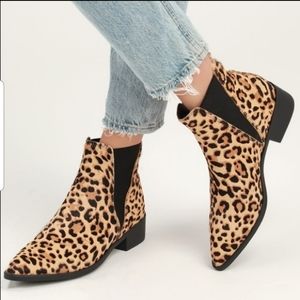 Steve Madden Jonnd Leopard Ankle Boot Sz 8